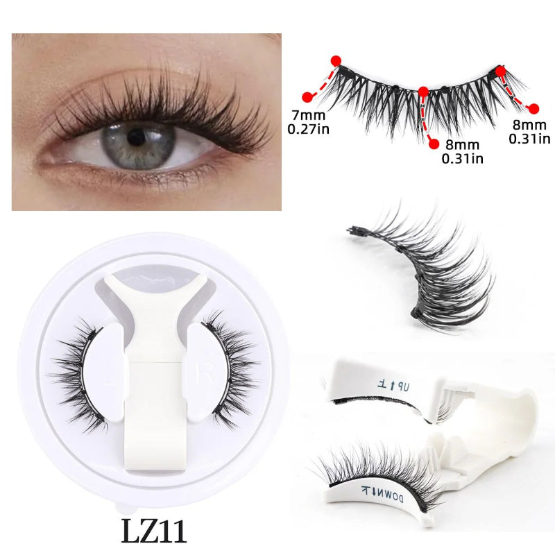 1 Pair Magnetic Eyelashes Handmade Fluffy Faux Mink Lashes