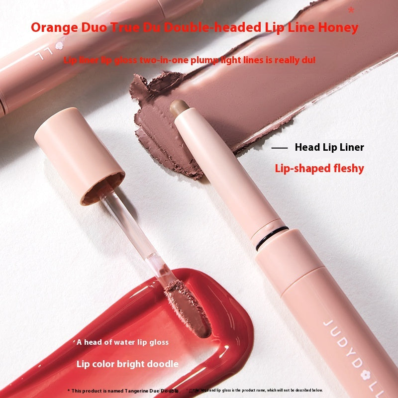 Double-headed Lip Gloss Lip Liner Two-in-one